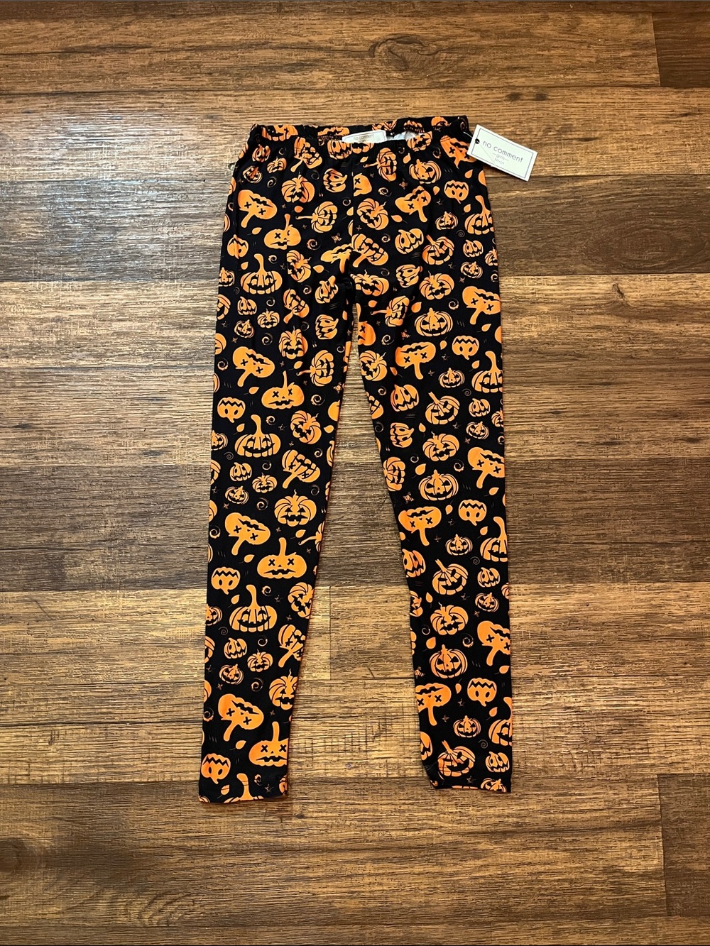 No Comment Girl NY+LA Halloween 🎃Jack O Lantern W/Scary Faces & Stars Leggings